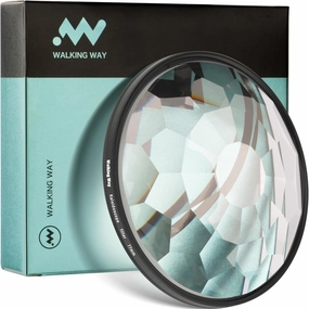 Walking Way Kaleidoscope Prism Lens Filter, Special Effect Filters with Multiple Refracting Subjects, Prism Crystal Glass for SLR, Creative Photography (72mm)