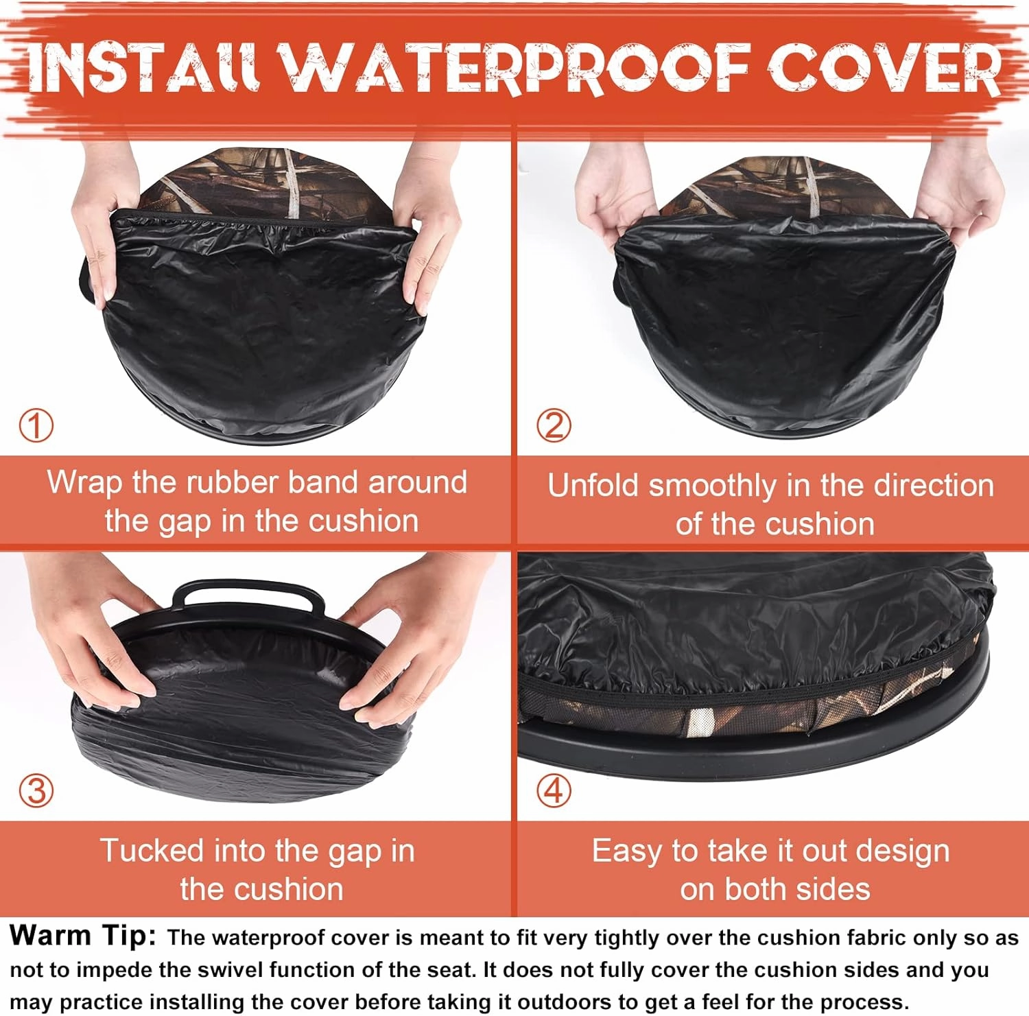 WarBull 5 Gallon Bucket Seat, 360-Degree Swivel Seat Foam Cushion Bucket Seat Lid with Waterproof Cover for Dove Duck Hunting, Fishing, Baseball, Gardening and Camping
