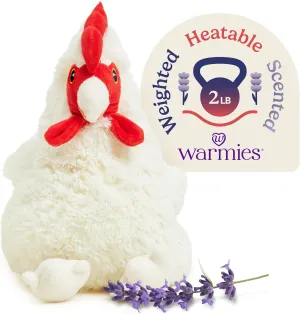 warmies Microwavable & Weighted Stuffed Animals, Chicken - Heated Stuffed Animal Plushie for Warmth & Comfort - Cute Soft Plush Toys for Adults & Children (Boys, Girls, Babies & Toddlers)
