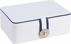 Watch Box,Watch Storage Box,Creative Large Capacity Jewelry Watch Box Travel Jewelry Storage Necklace Earring Ring Watch Storage Box Watch Display Boxes (Color : White)