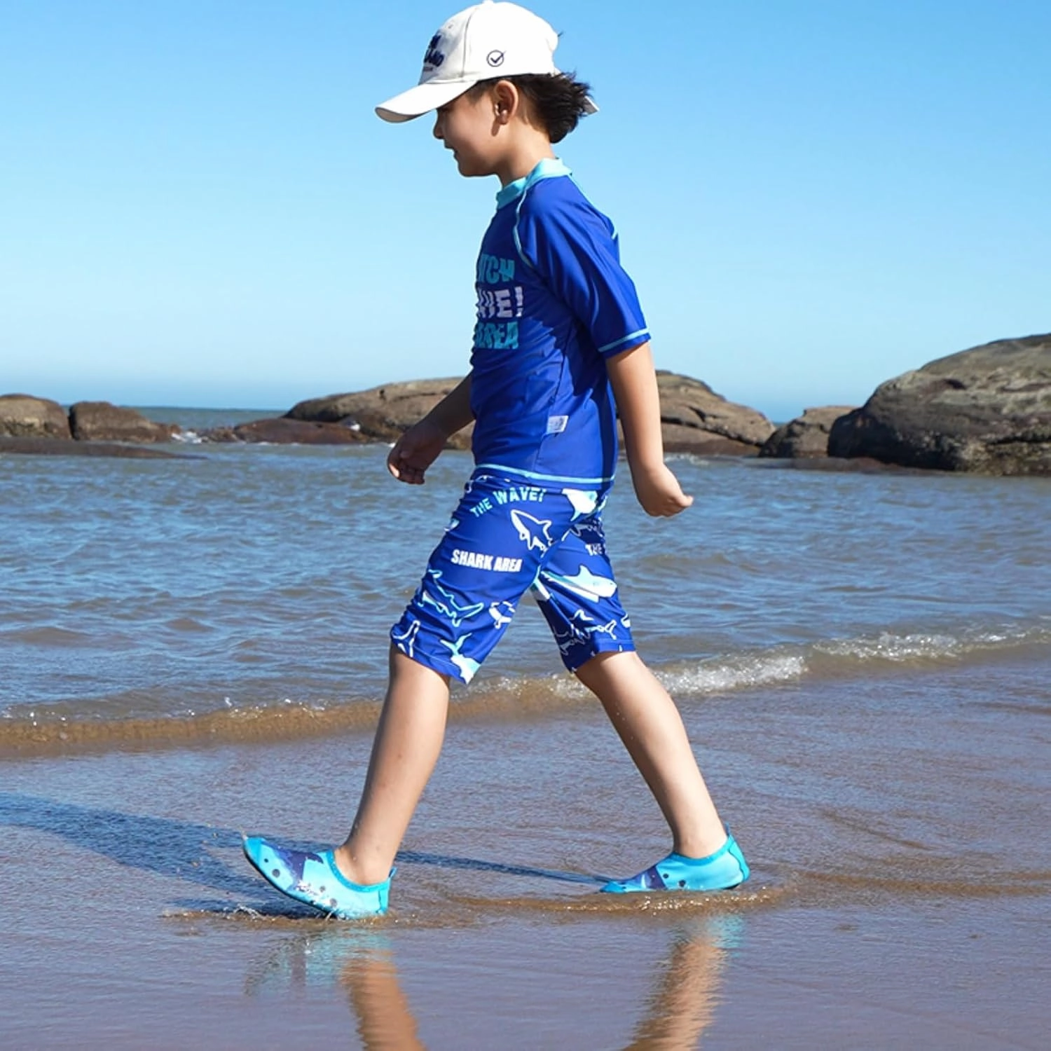 WateLves Kids Water Shoes Toddler Girls Boys Barefoot Non-Slip Quick Dry Aqua Socks for Beach Swim Walking
