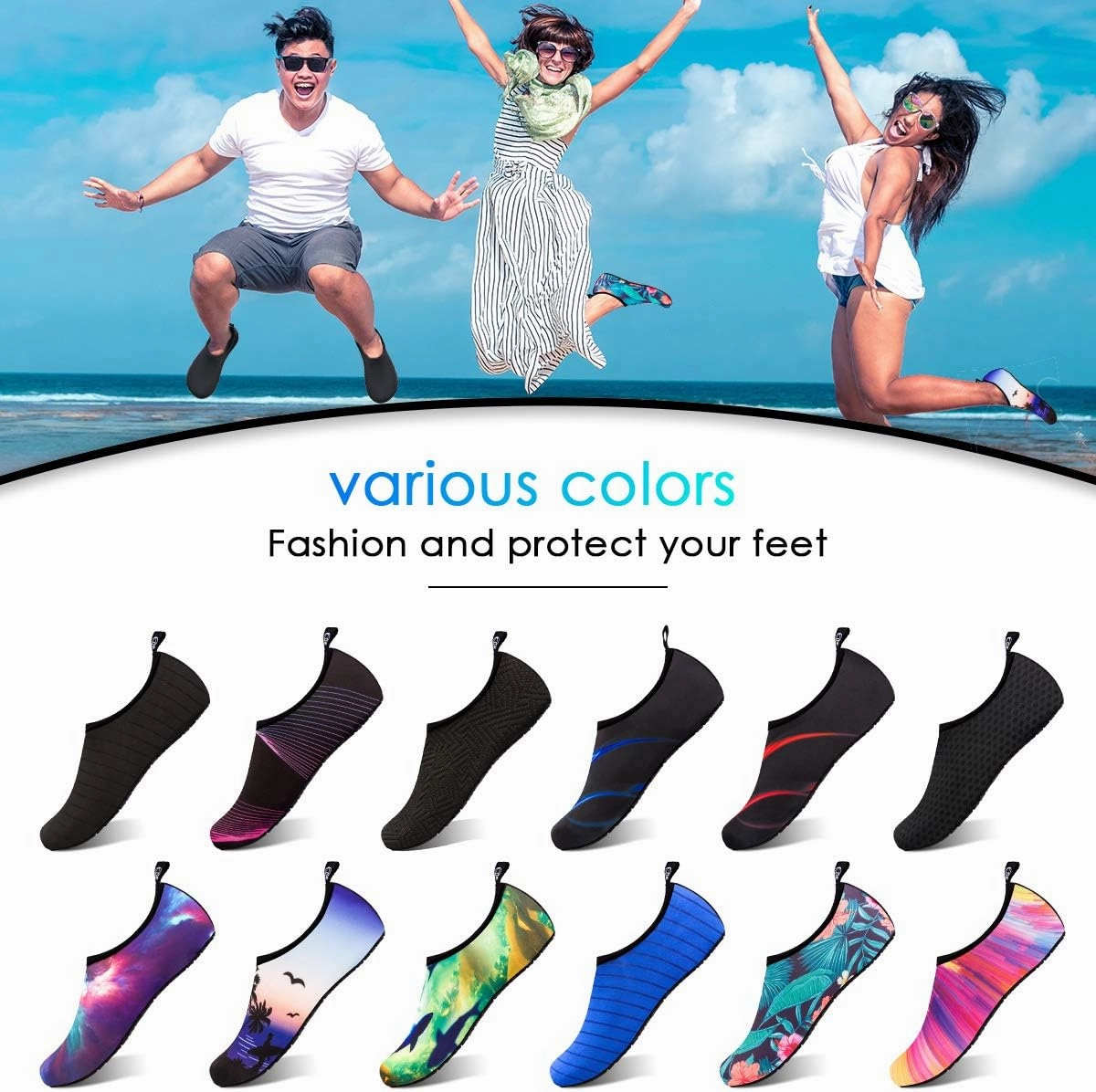 Water Shoes for Women and Men, Quick-Dry Aqua Socks Swim Beach Womens Mens Shoes for Outdoor Surfing Yoga Exercise