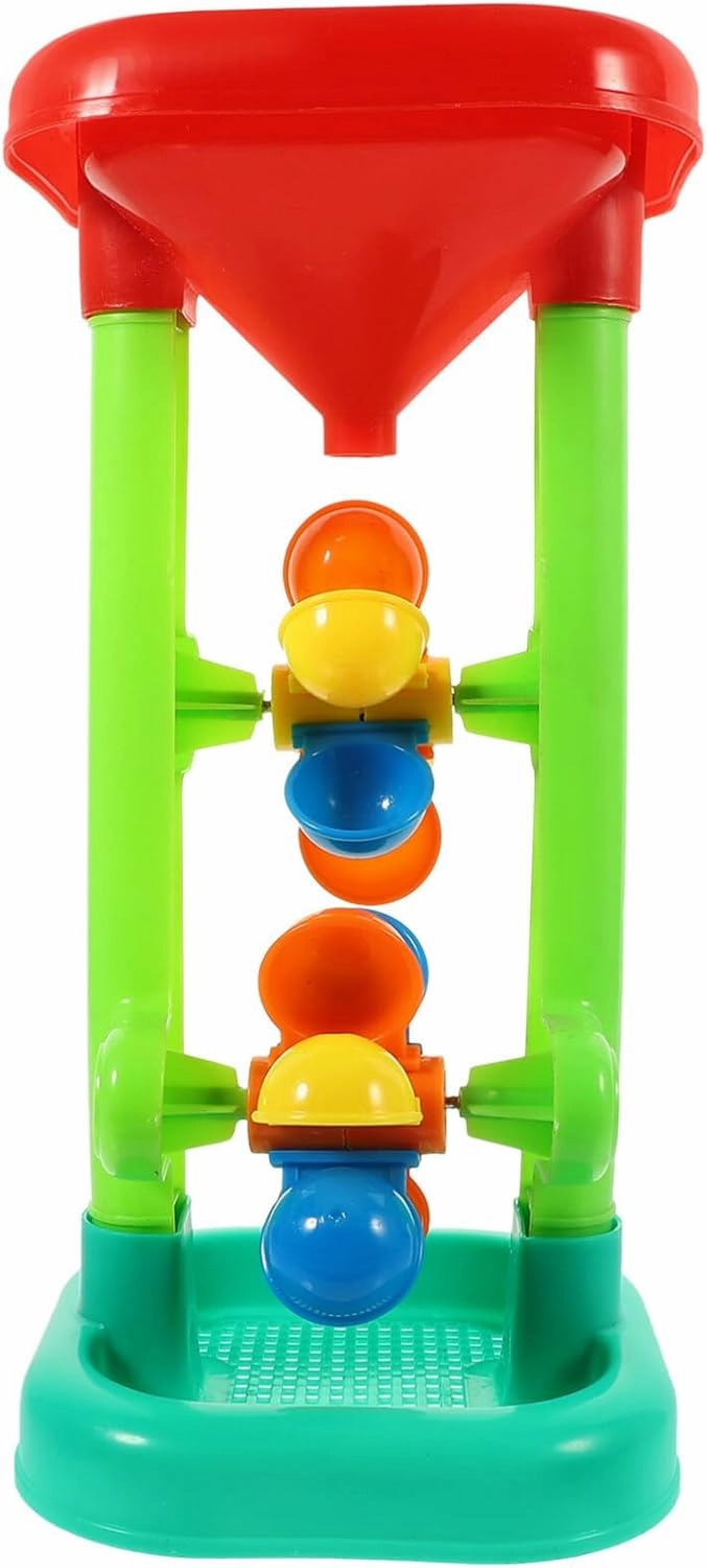 Water Wheel Toy 1 Set Plastic Kids Beach Sandbox Toys Outdoor Beach Sand Hourglass Water Sifting Funnel for Summer Beach Sand Table (Random Color) Play Sand for Sandbox