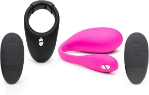 We-Vibe Jive 2 Pink Remote Control Wearable Egg Vibrator & Bond App Control Wearable Vibrating Cock Ring - Couples Sex Toys Bundle