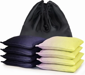 Weather Resistant Cornhole Bags, Gradient Corn Hole Bags Set of 8, Cornhole Bean Bags, Modified Size Cornhole Bags for Tossing Game, Includes Tote Bag