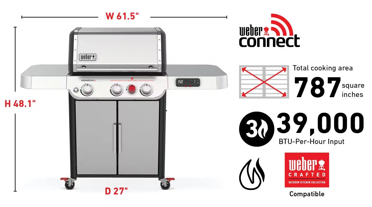 Weber Genesis SX-325s Stainless Steel Smart Grills
