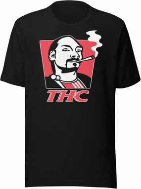 Weed T-Shirt THC Not KFC Short Sleeve 100% Cotton Unisex Crew Neck Top Small