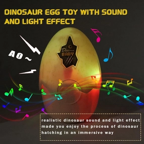 Wekity Hatching Eggs Dinosaur Toys,Dinosaur Eggs,LED Light and Sound,Creative Educational Toy Party Favor Easter Birthday Gift for Kid (Ceratosauru)