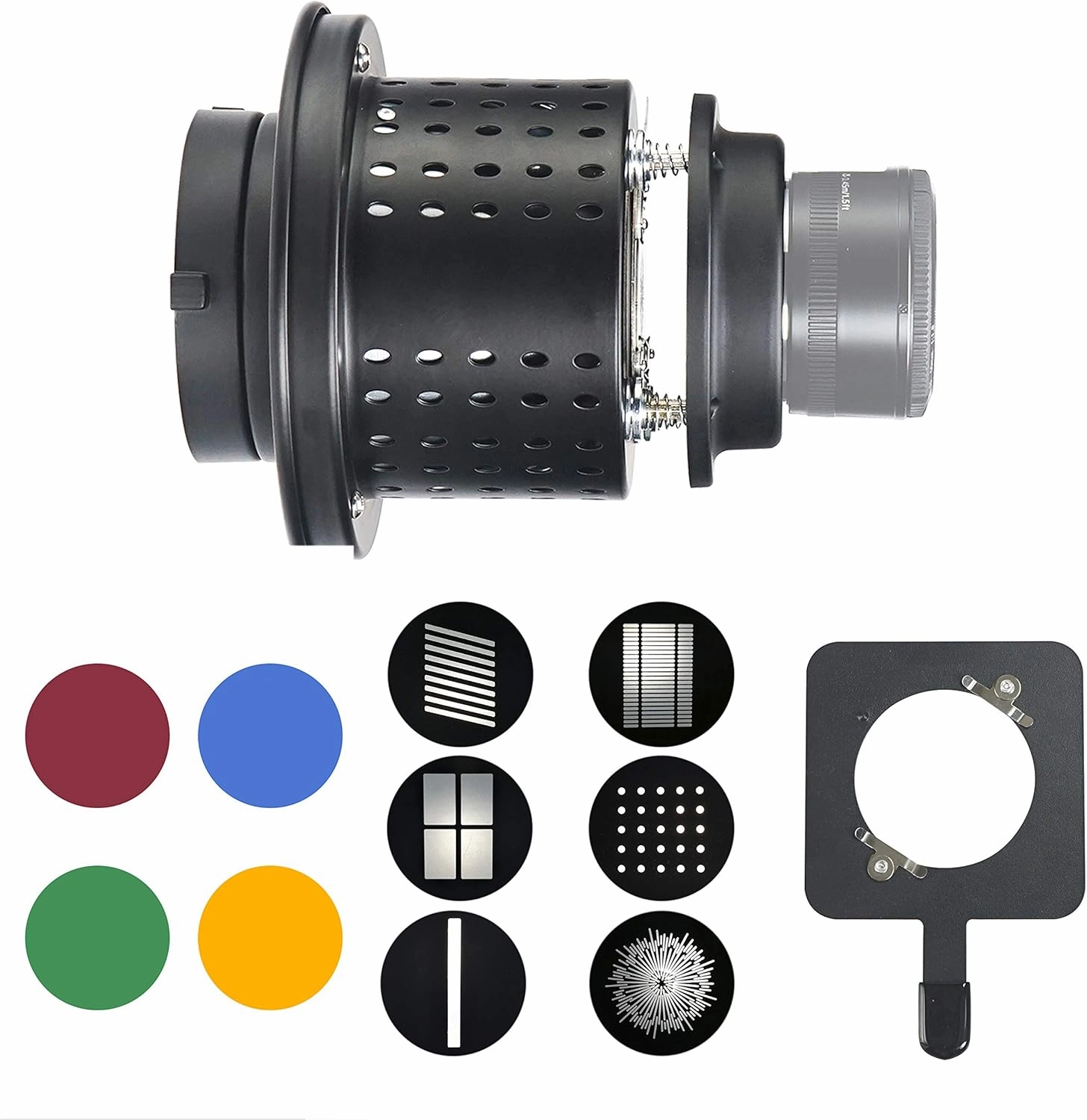 WELLMAKING Conical Snoot Bowens Mount Studio Lighting Accessory for LED Continuous Light and Strobe Light Bowens Mount Photographic Equipment Accessories Not Include Lens