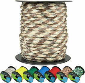 West Coast Paracord 550lb Paracord Spools – 7 Strand Type III Tactical Parachute Cord for Hiking, Camping, and Fishing – Sage Green Camo (1,000 ft)