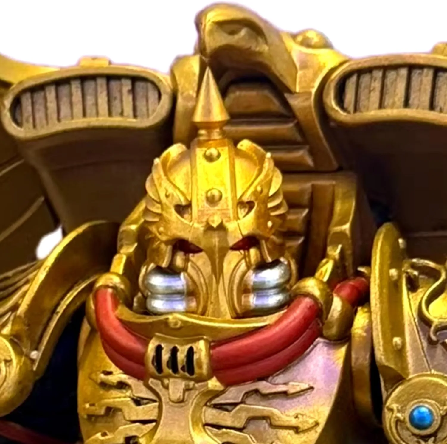 WH 40K Legio Custodes Custodian Venatari Squad Helmet 1 Pack-Compatible with 1/18 Scale 3D Printing Resin Weapon Action Figures Applicable to JOYTOY Products