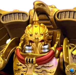 WH 40K Legio Custodes Custodian Venatari Squad Helmet 1 Pack-Compatible with 1/18 Scale 3D Printing Resin Weapon Action Figures Applicable to JOYTOY Products