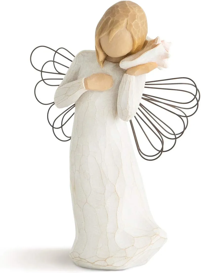 Willow Tree Thinking of You Angel, Sculpted Hand-Painted Figure