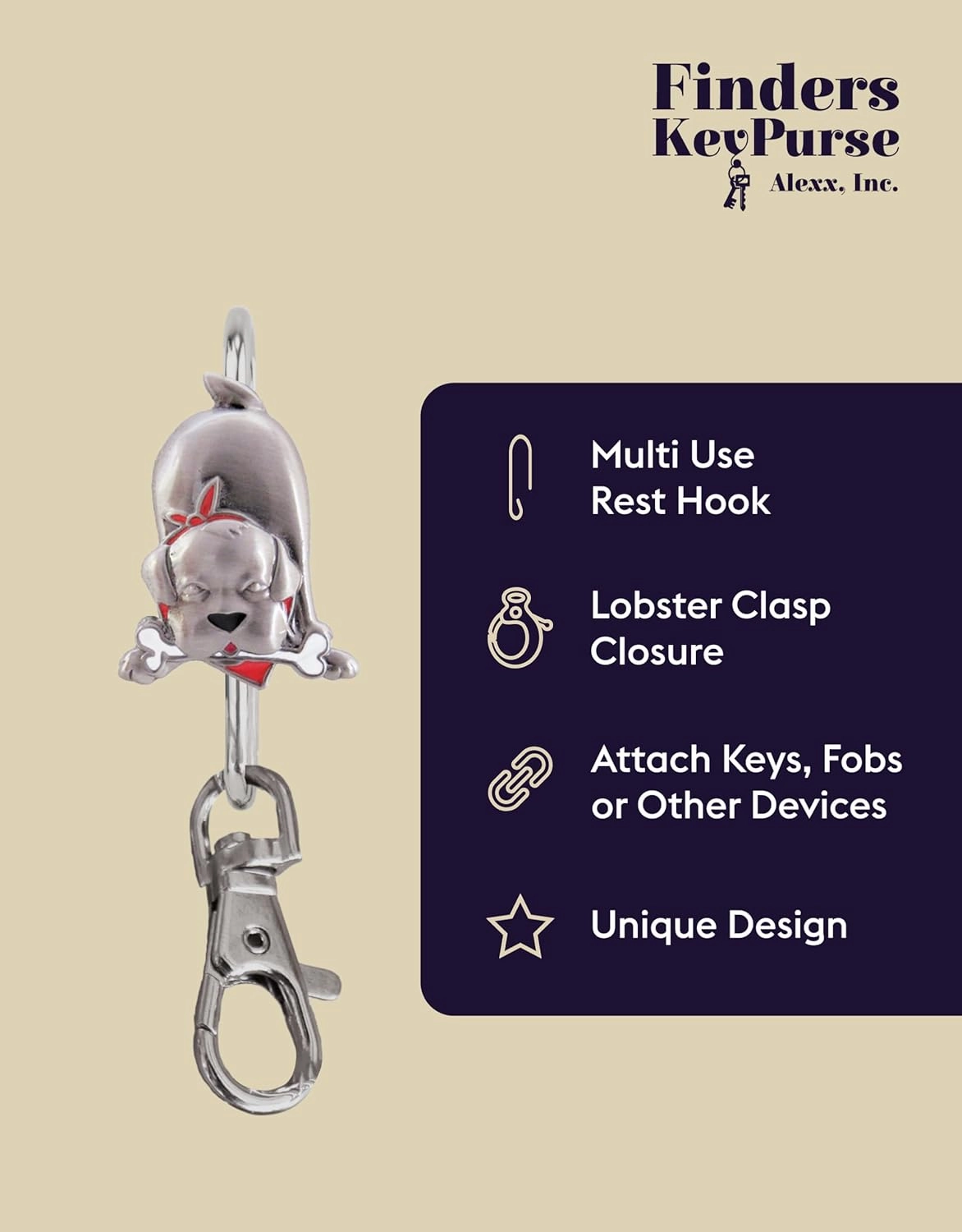 Women’s Bag Charm Key Finder, Car Keychain Hook, Cute Purse Organizer & Tote Bag Accessories, Gifts for Mom - Slim Pickings