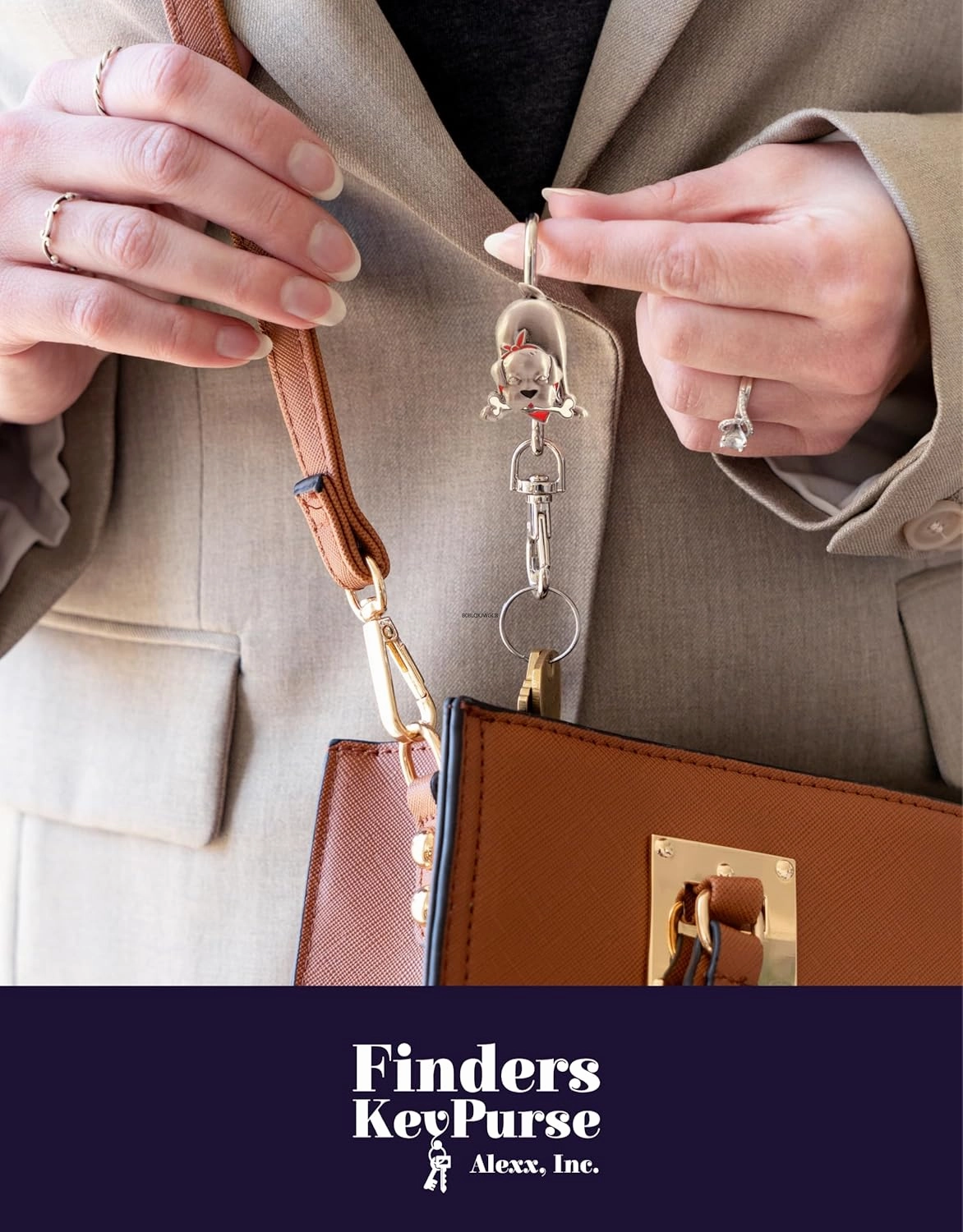 Women’s Bag Charm Key Finder, Car Keychain Hook, Cute Purse Organizer & Tote Bag Accessories, Gifts for Mom - Slim Pickings