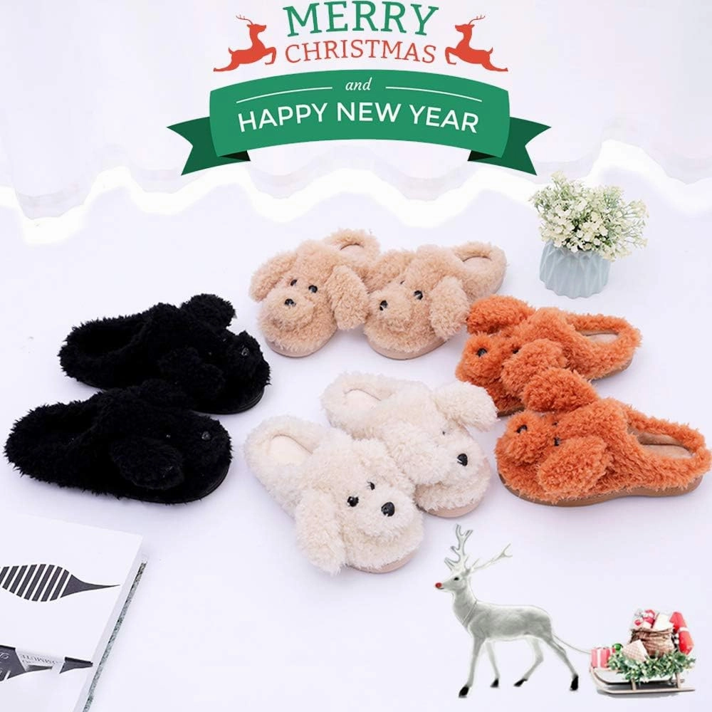 Women's Cute Animal Slippers - Warm Memory Foam Soft Fleece Plush House Slippers for Indoor & Outdoor