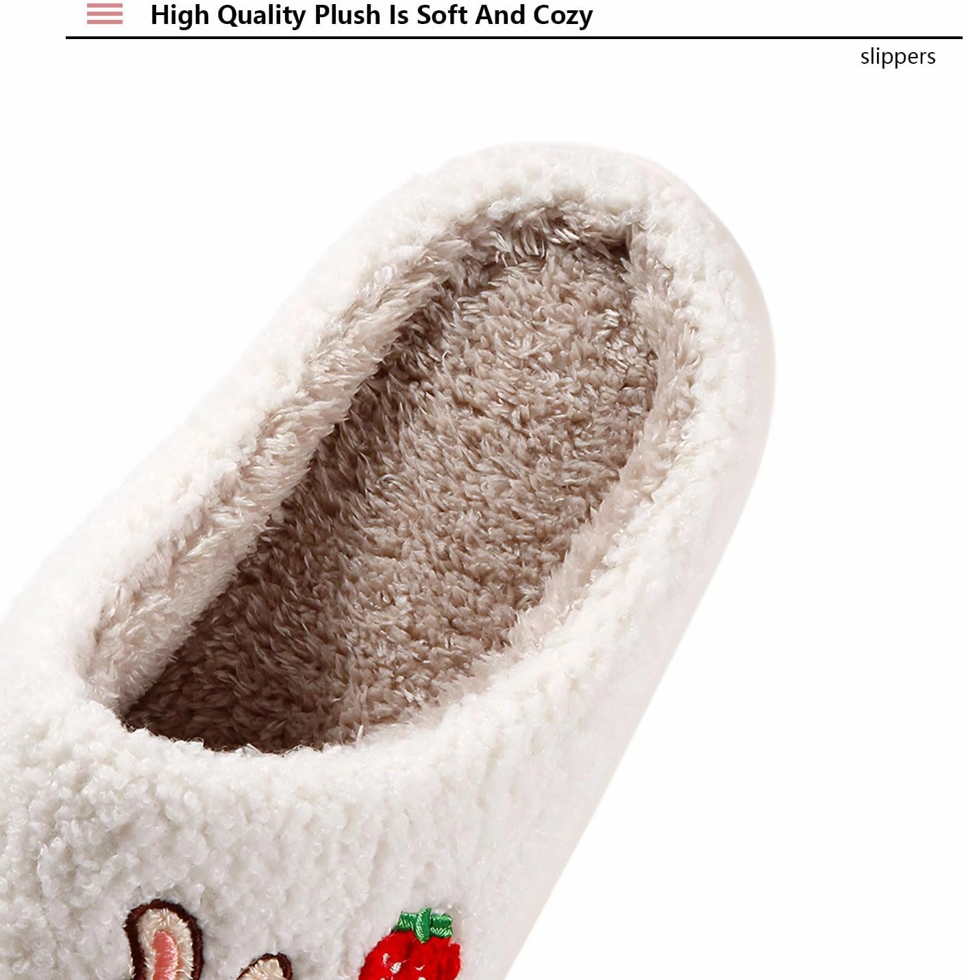 Women's Men's Cute Retro House Slippers Memory Foam Plush Fuzzy Indoor Shoes