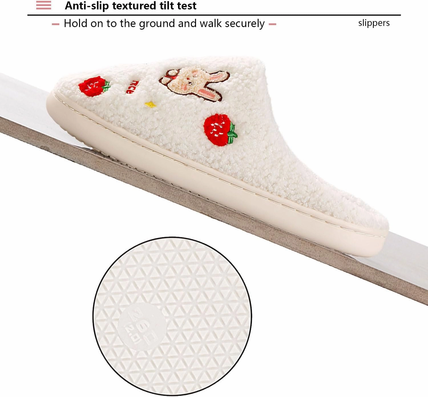 Women's Men's Cute Retro House Slippers Memory Foam Plush Fuzzy Indoor Shoes