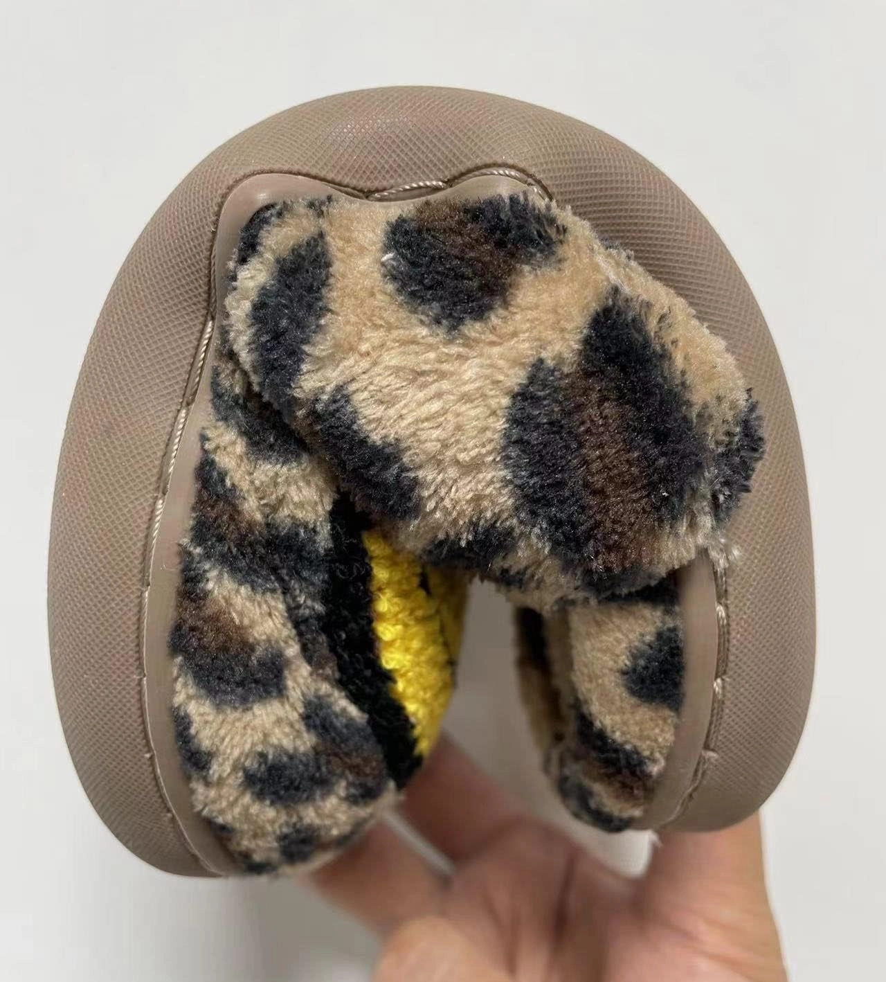 Women's Men's Happy Face Heart-shaped Cat Slippers - Retro Leopard Print, Memory Foam, Soft Plush, Warm, Anti-Slip Home Shoes
