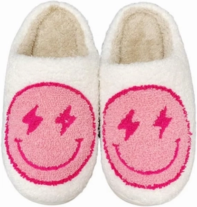 Women's Men's Happy Face Heart-shaped Cat Slippers - Retro Leopard Print, Memory Foam, Soft Plush, Warm, Anti-Slip Home Shoes