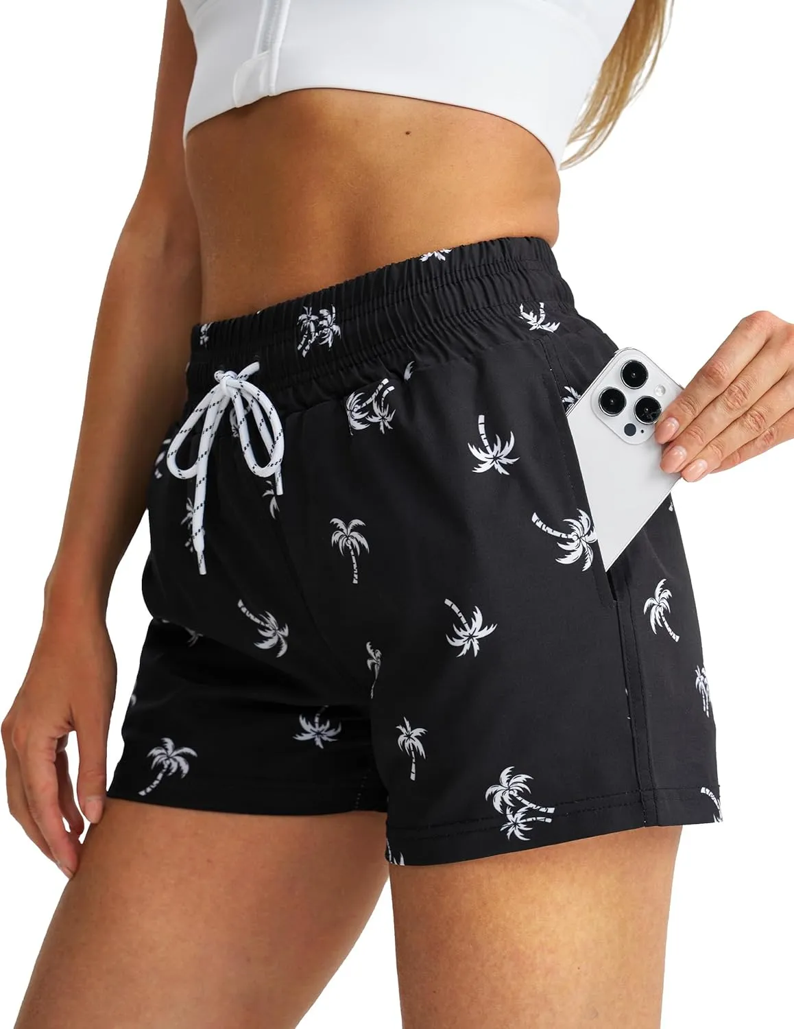 Women's 3''/5''/7'' Swim Board Shorts Quick Dry Beach Shorts with Liner Pockets Swimsuits Bottoms Trunks for Women