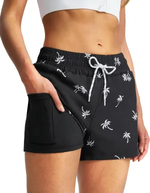 Women's 3''/5''/7'' Swim Board Shorts Quick Dry Beach Shorts with Liner Pockets Swimsuits Bottoms Trunks for Women