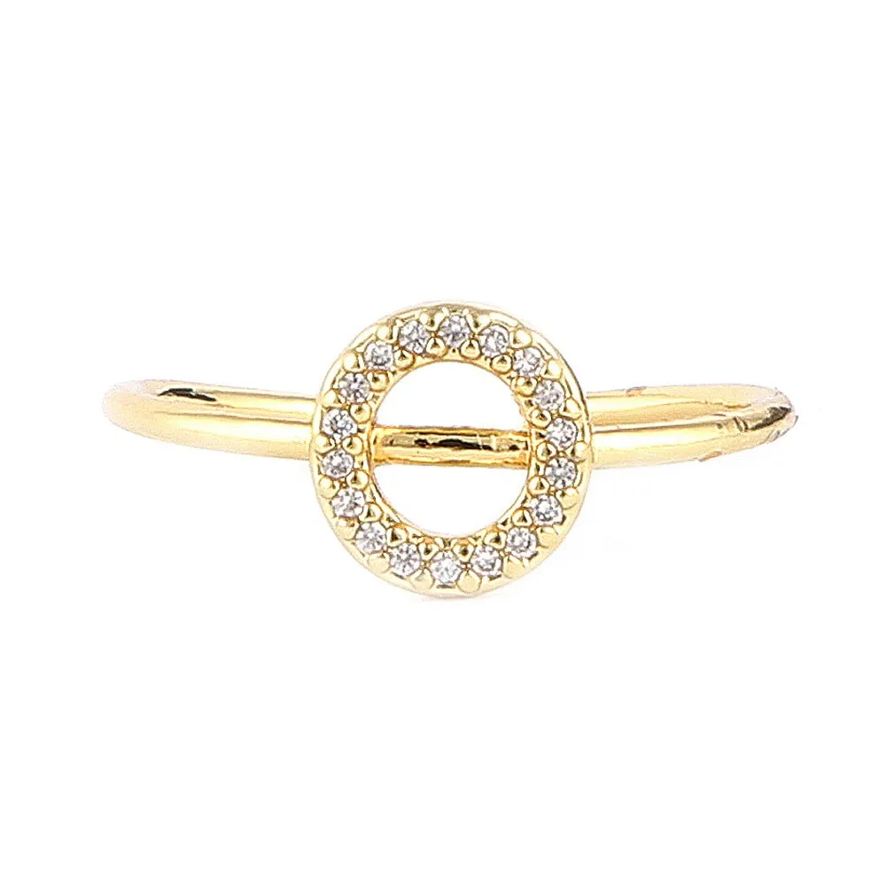 Women's Alphabet Finger Ring - Golden -  Golden
