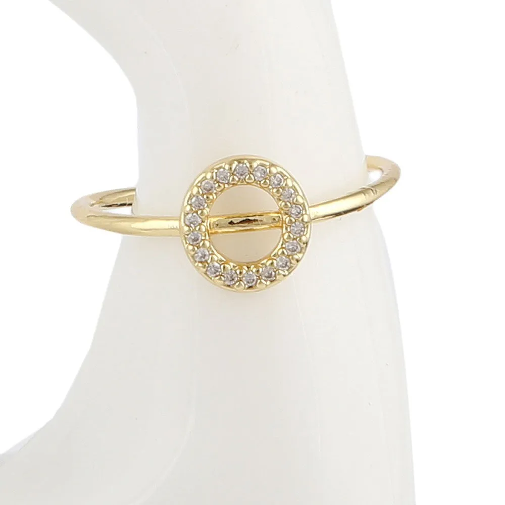 Women's Alphabet Finger Ring - Golden -  Golden
