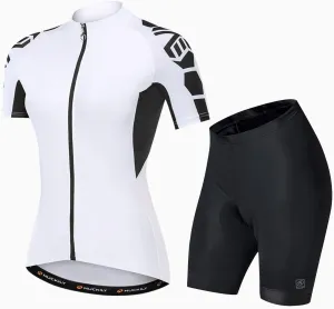 Women's Cycling Jersey Short Sleeve with Short Padded Bicycle Clothing Short Sleeve Biking Shirts Set