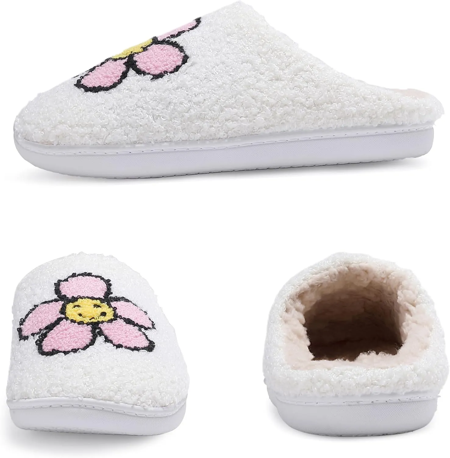 Womens House Slippers Soft Plush Lightweight Slip-On Slippers for Indoor Home