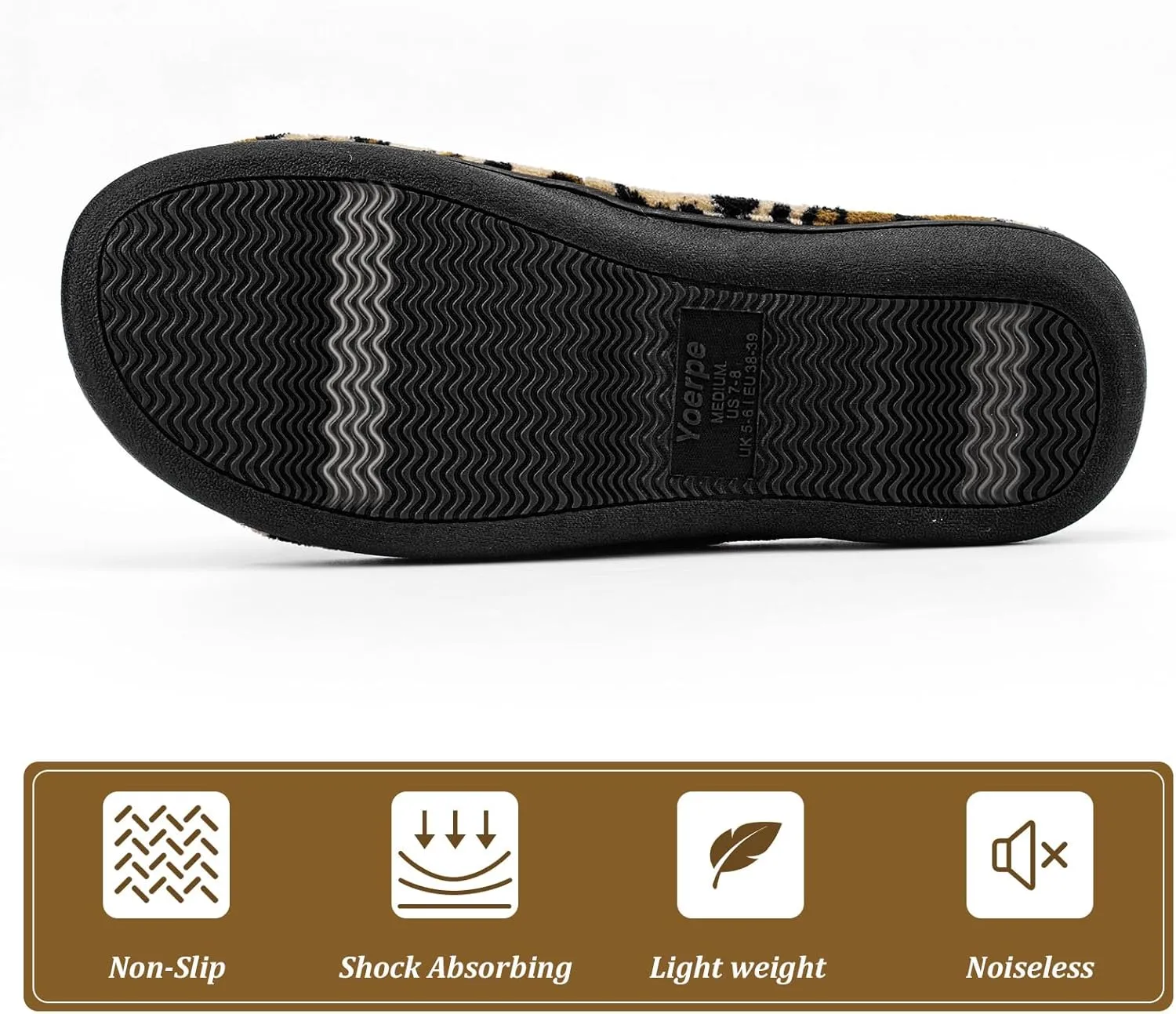 Women’s House Slippers with Memory Foam, Adjustable Open Toe Indoor Outdoor Slippers for Women, Non Slip Washable Fuzzy Home Shoes with Massage Beads