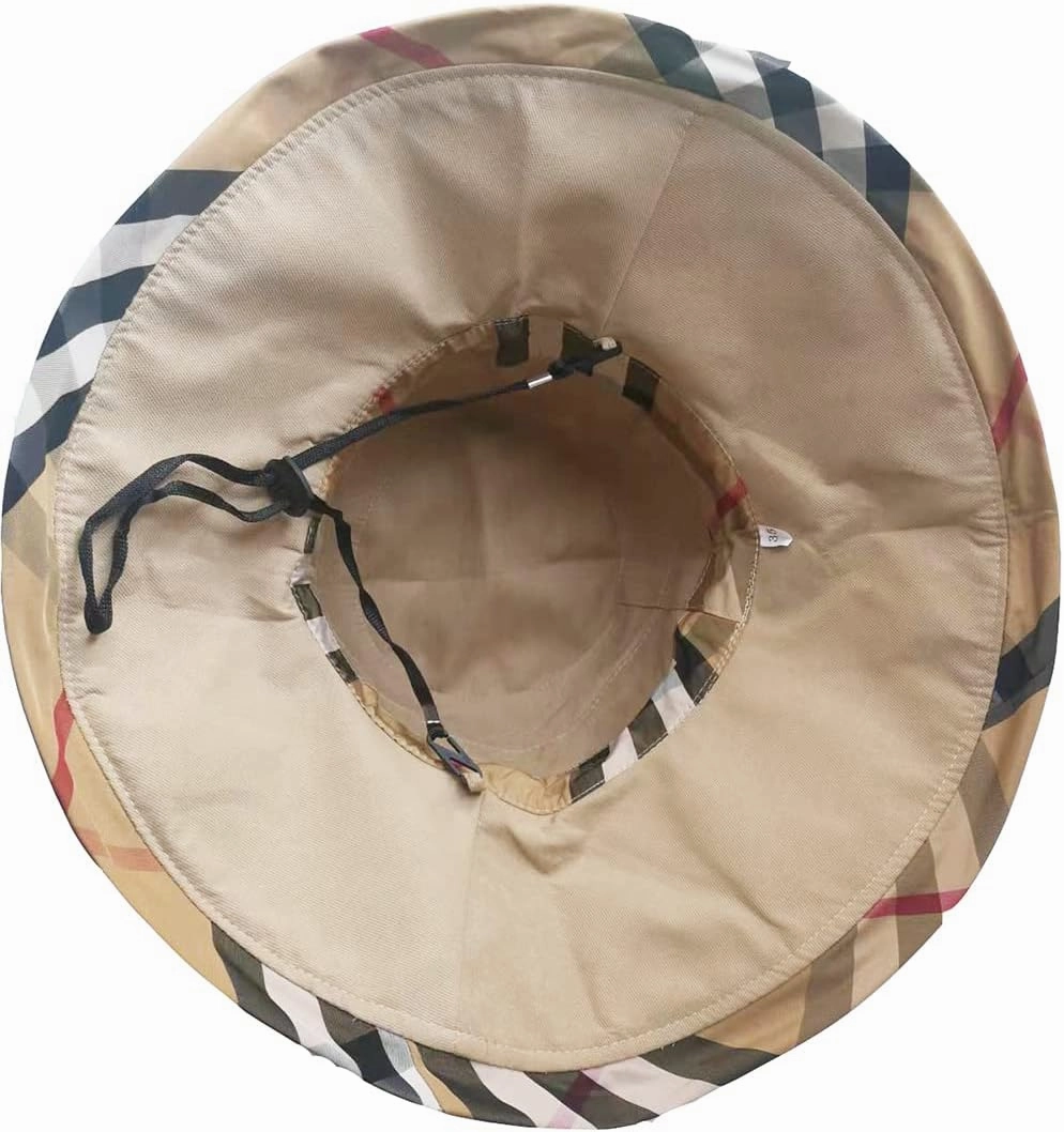 Womens Bucket Hat Beach Sun Hat for Sunmmer Travel Cotton Plaid Colorful Packable Bucket Hats