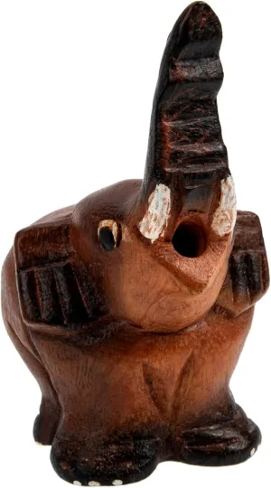 Wooden Elephant Statue Musical Toy for Boys and Girls Painted Elephant-Shaped Craft