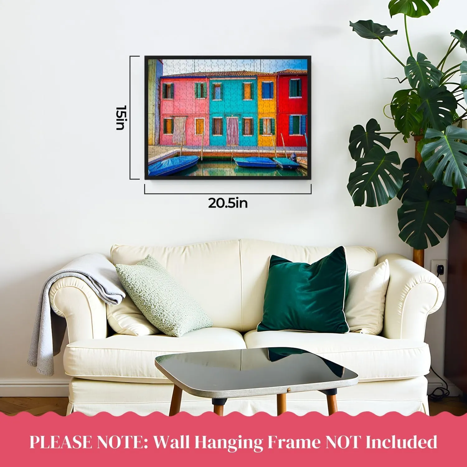 Wooden Puzzles Burano Island Colorful Traditional Fishing Village Venice Italy Jigsaw Puzzles for Adults 500 Pieces Impossible Puzzle Challenging Puzzle Educational Toys Decompression Game