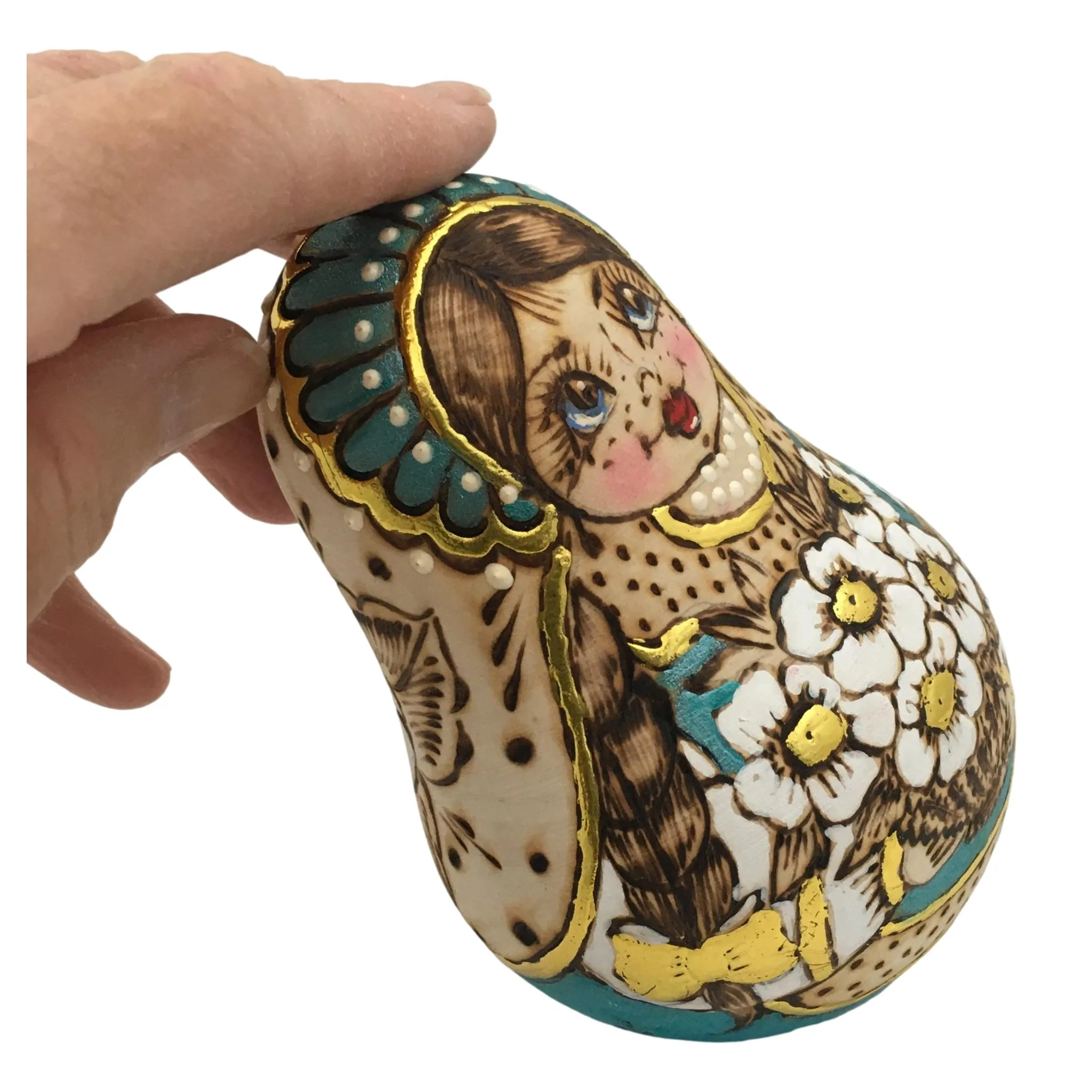 Wooden Russian Doll Roly Poly