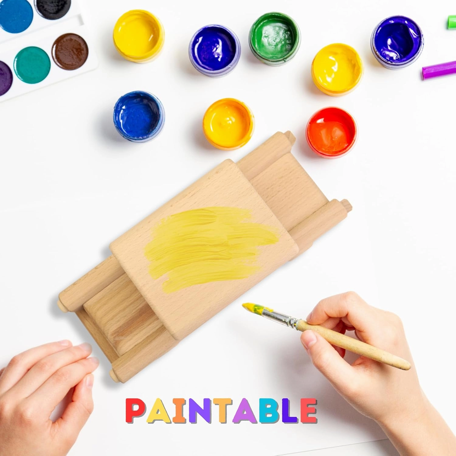 Wooden Car DIY Toy for Kids & Adults - Handmade Solid Wood Trabant Car - Preschool Learning Activities - Educational Toddler Toy - Paintable Surface