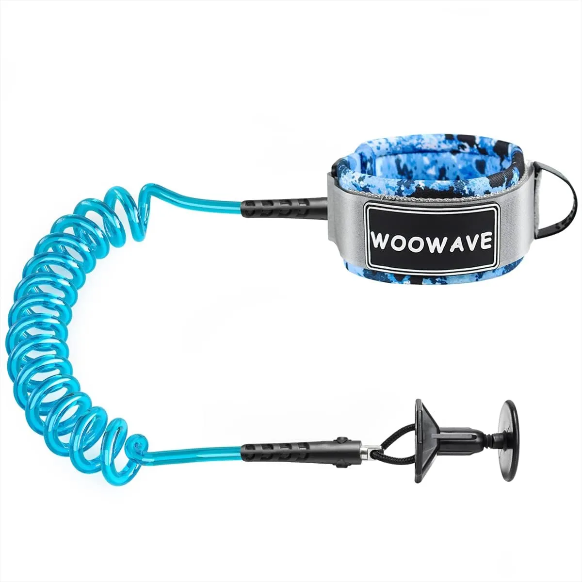 WOOWAVE Bodyboard Leash Wrist Surf Leash Coiled Bodyboarding Leash Premium Coil Body Board Leash with Plug