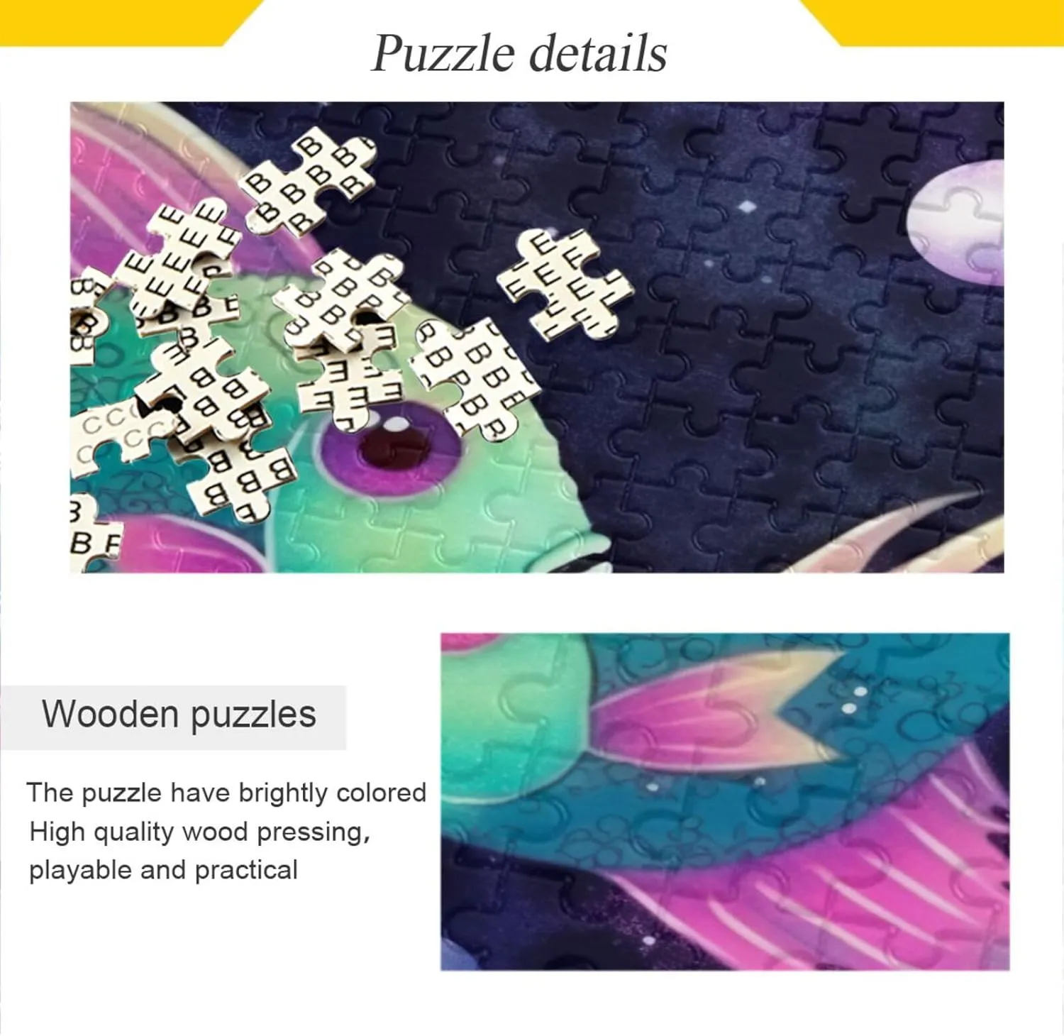 xigua Two Colorful Fish Jigsaw Puzzles for Adults 1000 Piece, Puzzles for Adults 1000 Piece Challenging Kids Teens Family Puzzle Game