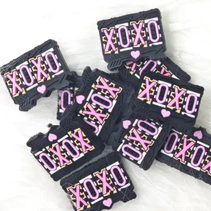 XOXO Silicone Focal Beads Wholesale, Valentine's Day Silicone focal beads