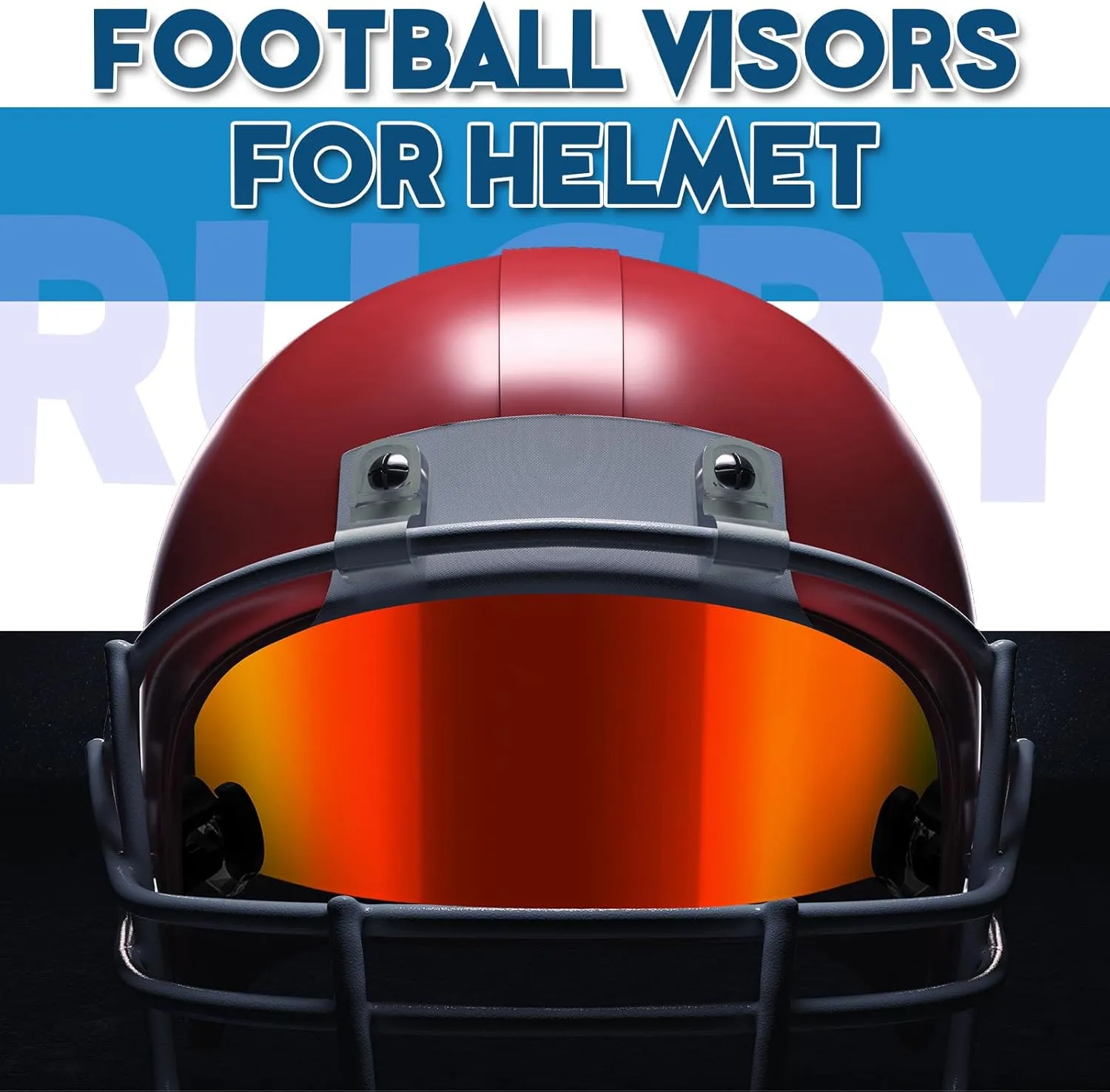 Xuhal 2 Pcs Football Visor for Youth Adult Football Helmet Visor Lacrosse Helmet Eye Shield Eye Protection for Sport