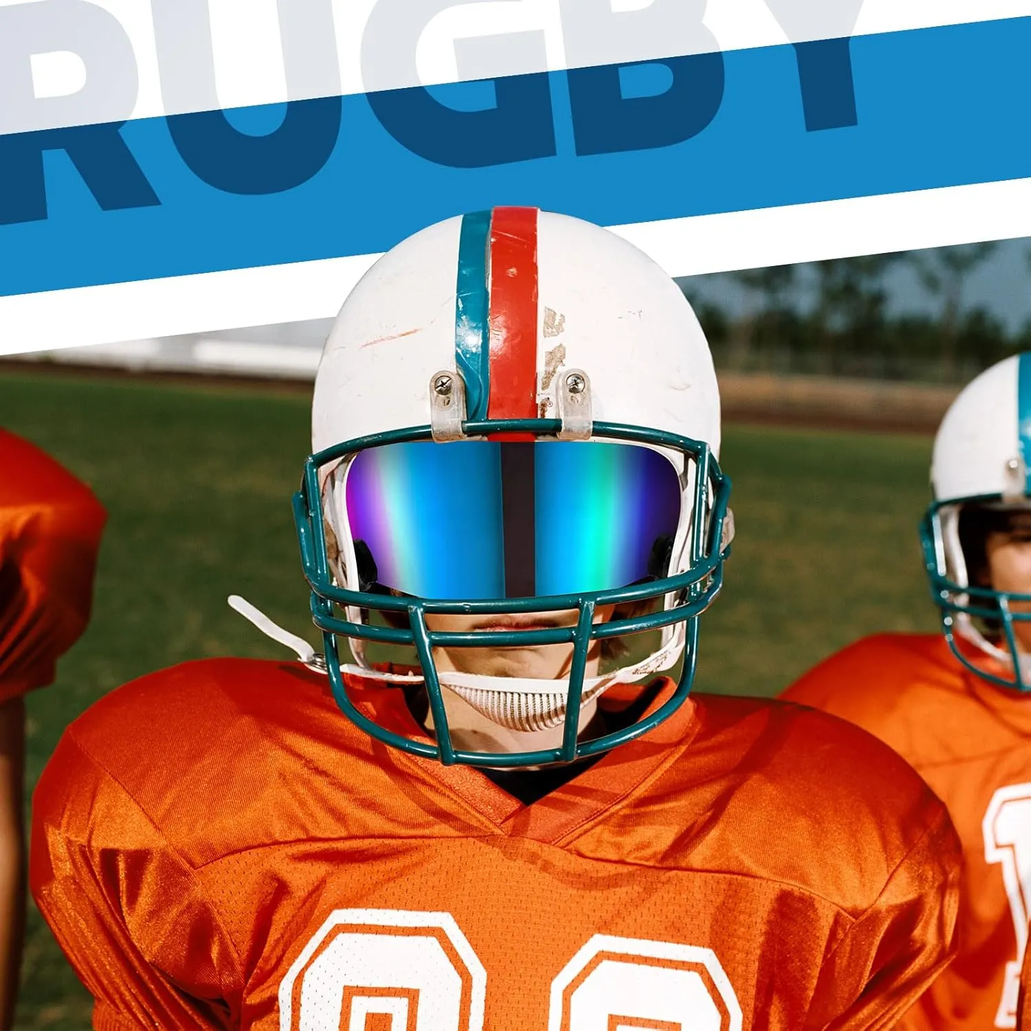 Xuhal 2 Pcs Football Visor for Youth Adult Football Helmet Visor Lacrosse Helmet Eye Shield Eye Protection for Sport