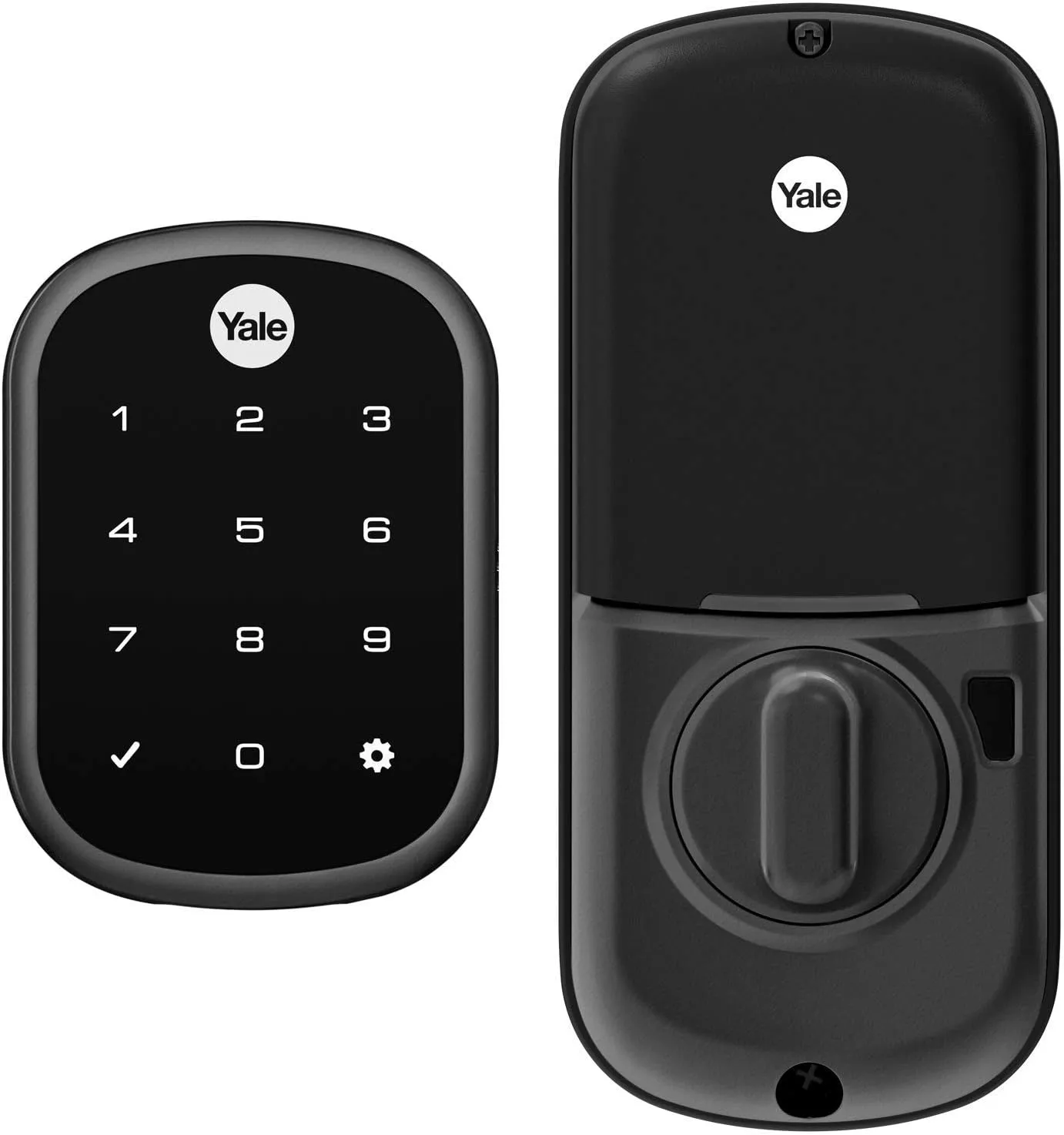Yale Assure SL Deadbolt Smart Lock, Black Suede Keyless Entry Door Lock with Wi-Fi Connected Touchscreen for Front or Back Door, ‎YRD256-CBA-BSP