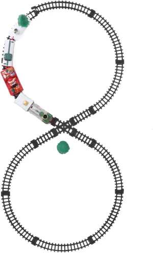 Yardwe Christmas Electric Train Set Toy Plastic Cement Material Fine Craftsmanship Decorative Display Boys and Girls' Educational Toy