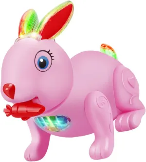 Yardwe Interactive Rabbit Toy Music Toy for Boys and Girls Educational Plaything Soft Surface Enhances Child's Learning Random Color