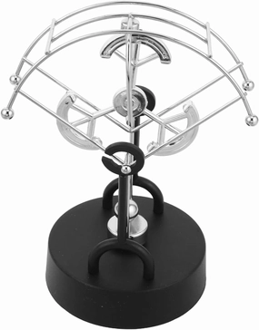 YARNOW Stepper Perpetual Motion Toy Earth Motif Physics Toys Adults Office Desk Decorative Item