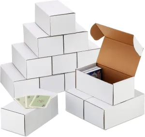 Yexiya 400 Count Trading Card Storage Box Cardboard Baseball Card Storage Box Collectible Cases for Sports Gaming Cardboard Game Collecting Holder Supplies(10 Pcs)
