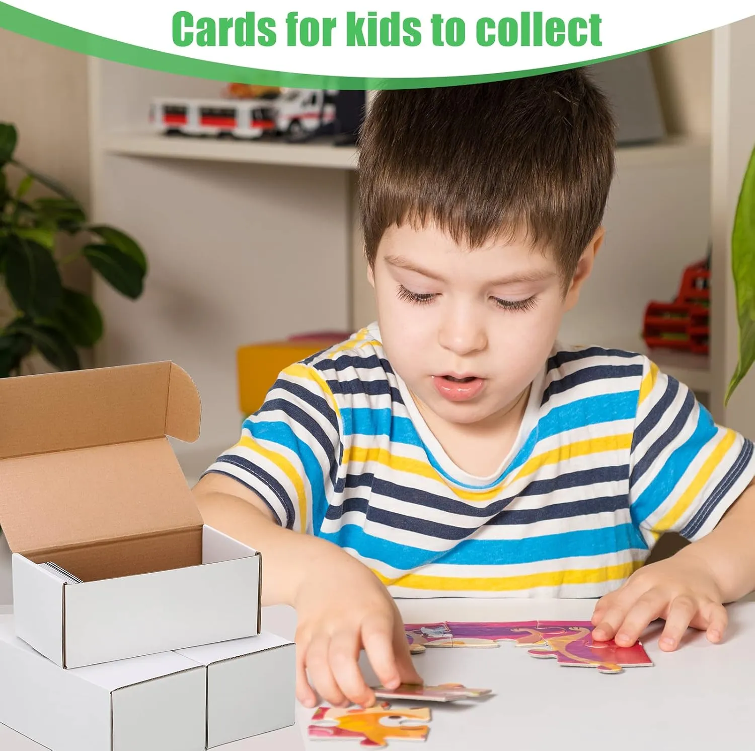 Yexiya 400 Count Trading Card Storage Box Cardboard Baseball Card Storage Box Collectible Cases for Sports Gaming Cardboard Game Collecting Holder Supplies(10 Pcs)