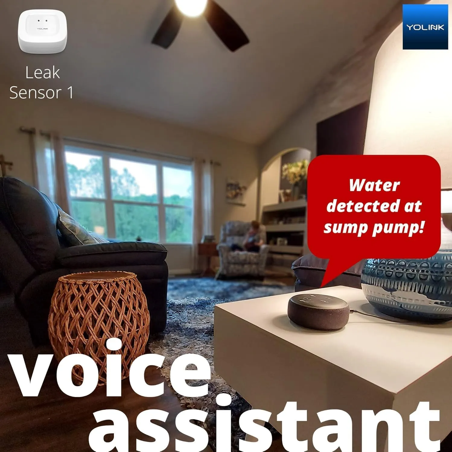 YoLink Smart Home Starter Kit: Hub & Water Leak Sensor 6-Pack, SMS/Text, Email & Push Notifications, LoRa Up to 1/4 Mile Open-Air Range, w/Alexa, IFTTT, Home Assistant