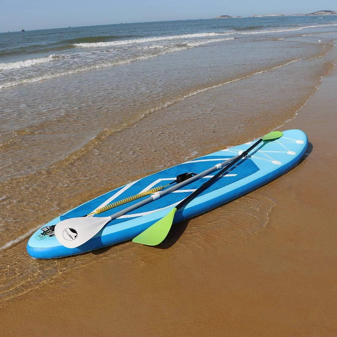 YVLEEN SUP Paddle Board Paddle，Stand up Paddleboard Paddles Adjustable Aluminum 4-Piece Floating Kayak Paddle，Convertible Paddle