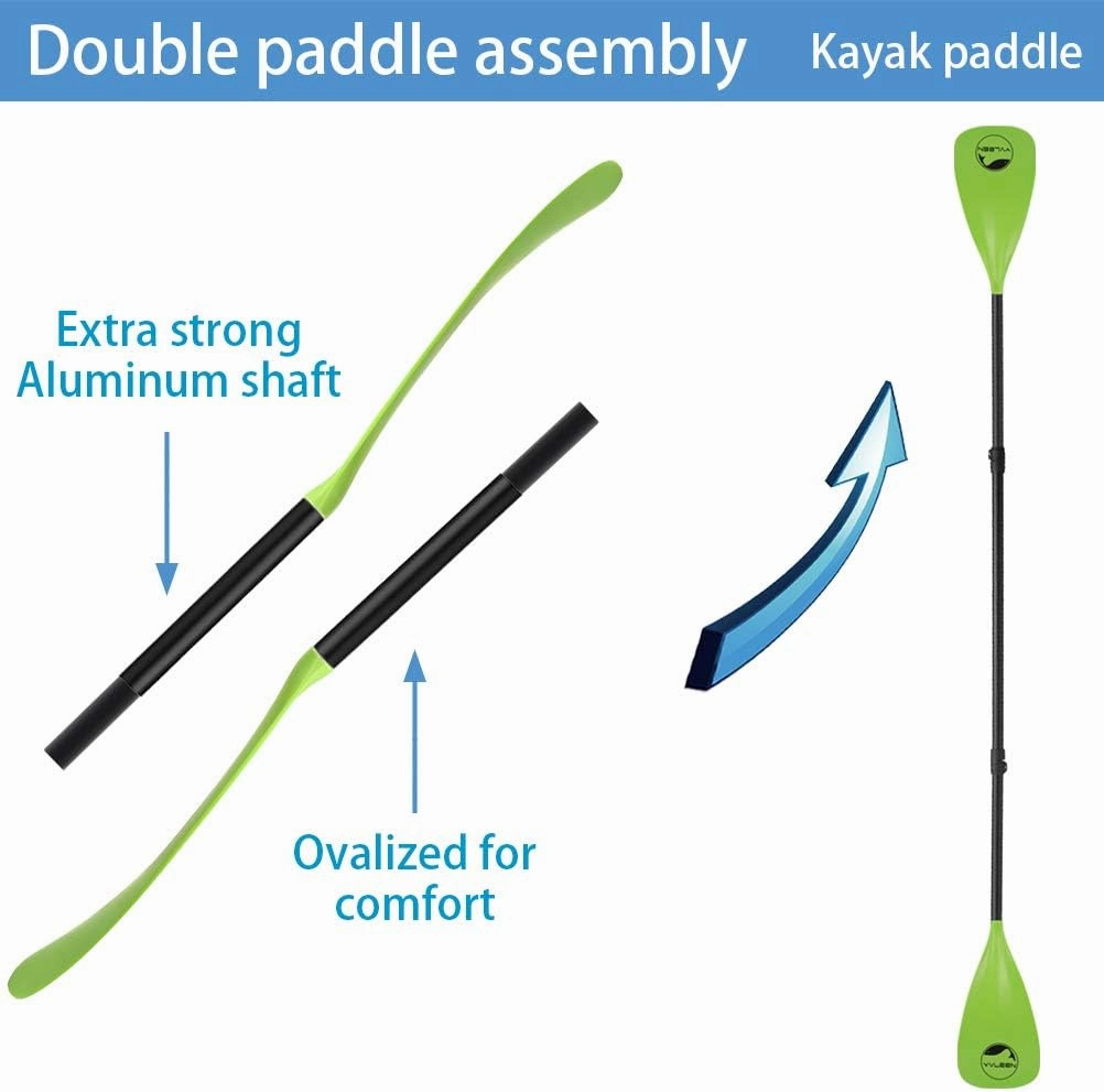 YVLEEN SUP Paddle Board Paddle，Stand up Paddleboard Paddles Adjustable Aluminum 4-Piece Floating Kayak Paddle，Convertible Paddle